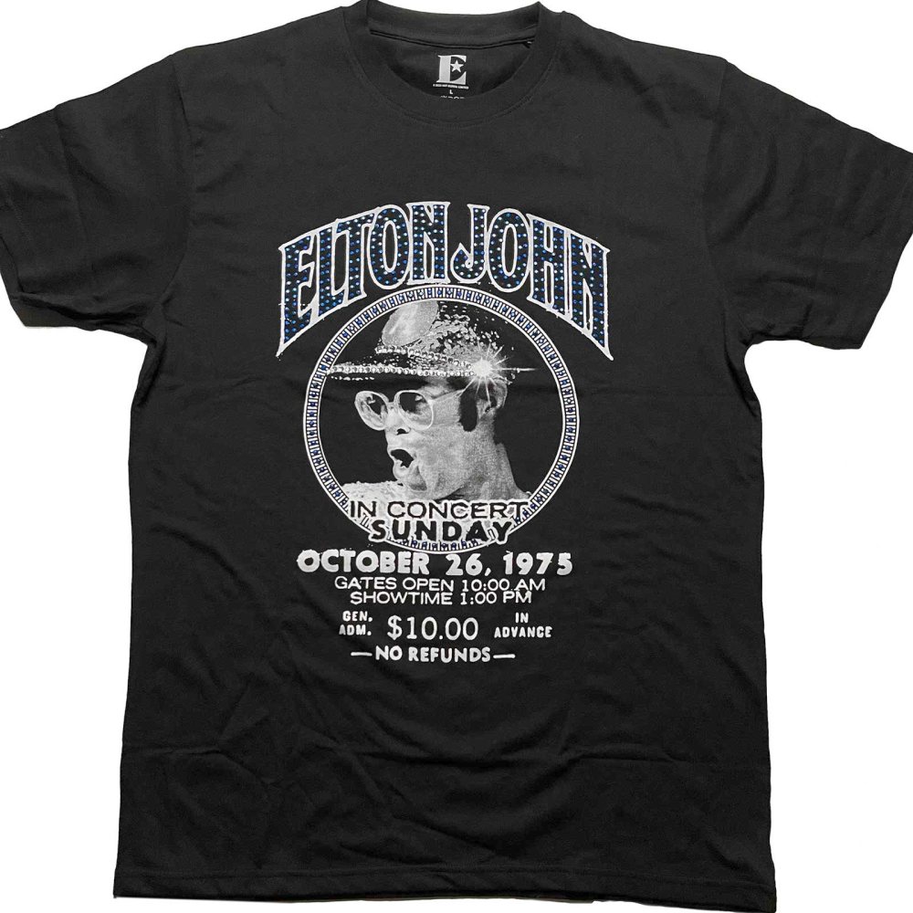 Elton John - In Concert Heren Tshirt - Zwart
